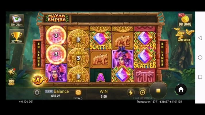 ลักษณะของเกมสล็อต Mayan Empire