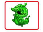 The special effect Dragon spirit is a green dragon.