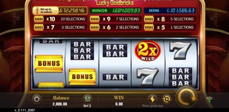 Format of playing Lucky Goldbricks by JILI