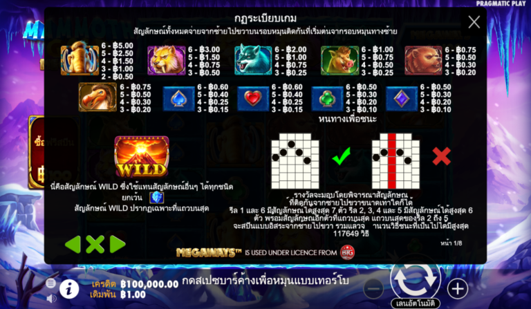 Mammoth Gold Megaways game review from JILI - Game format